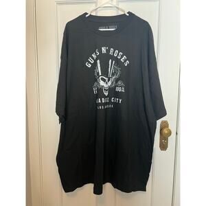 NEW Guns and Roses Men's 5XL Paradise City 100% Vol T Shirt Graphic Band Black